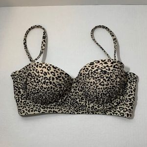 Xhilaration Cheetah Print Bikini Top Animal Print